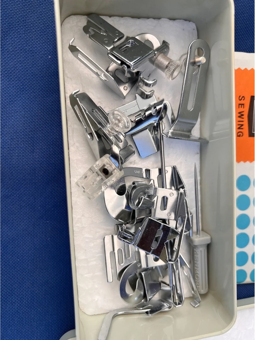 Vintage Sears Kenmore Sewing Attachments Set with Original Box and Instructions